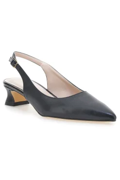 Décolleté Slingback Nere a Punta con Tacco Basso 3614-PITTARELLO GLAM