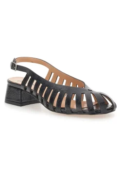 Décolleté Slingback Nere Con Tacco Basso e Punta Chiusa 3906-PITTARELLO COUTURE Discount