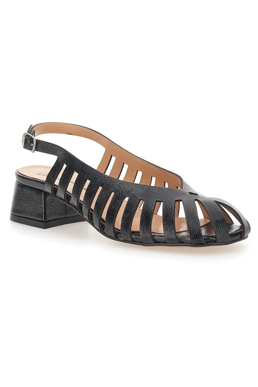Décolleté Slingback Nere Con Tacco Basso e Punta Chiusa 3906-PITTARELLO COUTURE Discount