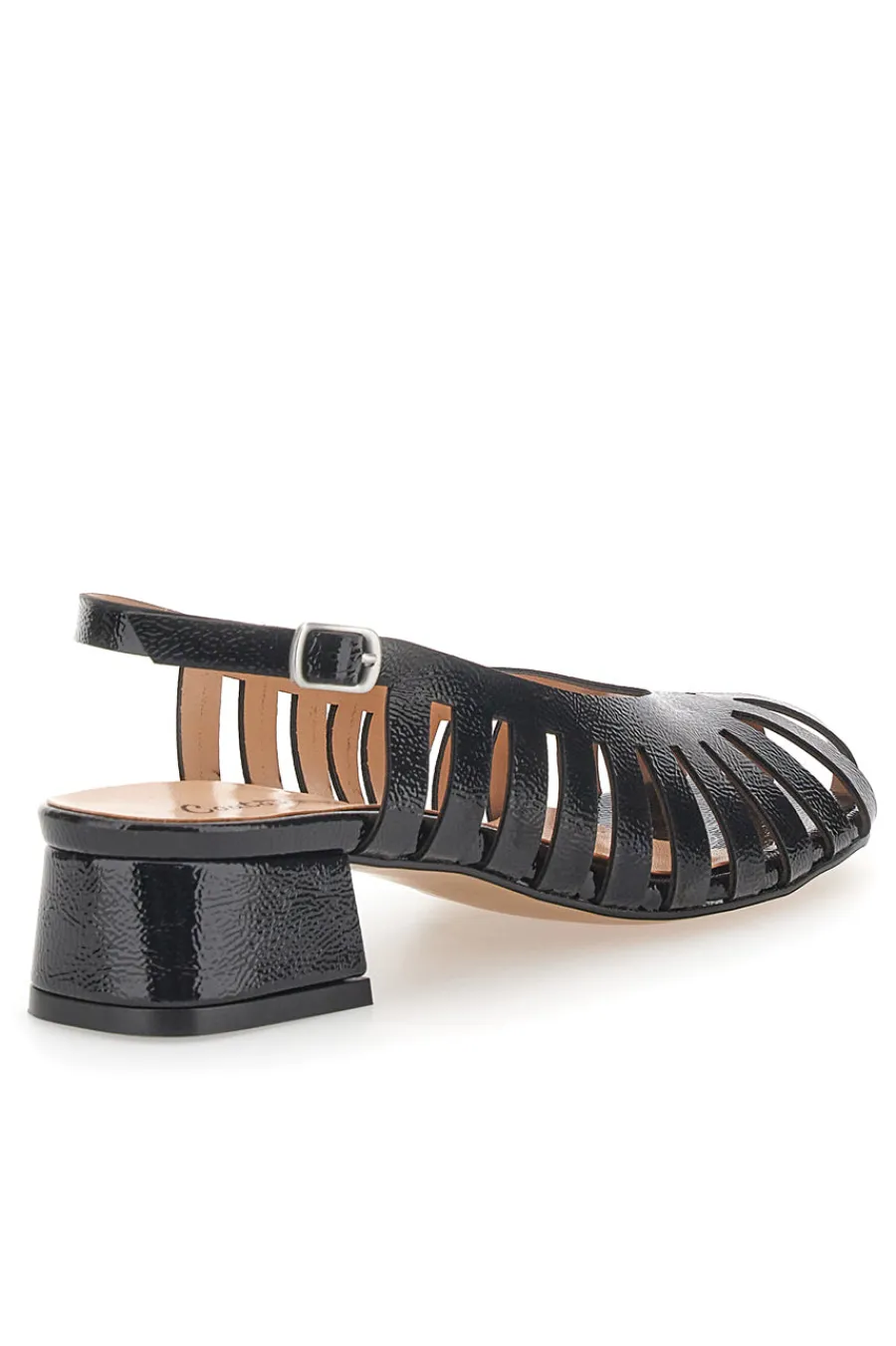 Décolleté Slingback Nere Con Tacco Basso e Punta Chiusa 3906-PITTARELLO COUTURE Discount