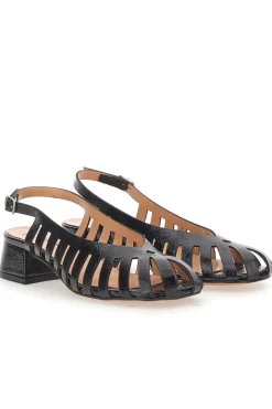 Décolleté Slingback Nere Con Tacco Basso e Punta Chiusa 3906-PITTARELLO COUTURE Discount