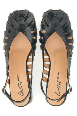 Décolleté Slingback Nere Con Tacco Basso e Punta Chiusa 3906-PITTARELLO COUTURE Discount