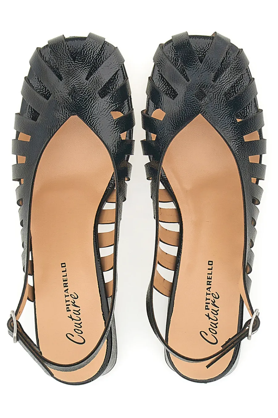 Décolleté Slingback Nere Con Tacco Basso e Punta Chiusa 3906-PITTARELLO COUTURE Discount