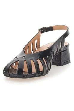 Décolleté Slingback Nere Con Tacco Basso e Punta Chiusa 3906-PITTARELLO COUTURE Discount