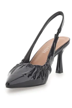 Décolleté Sling-back Nere Con Tacco P593-FIRST LADY New