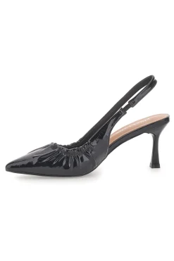 Décolleté Sling-back Nere Con Tacco P593-FIRST LADY New