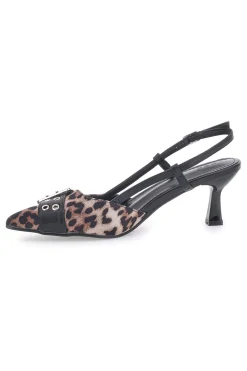 Décolleté Slingback Nere Leopardate a Punta APY22-LE HAVRE PARIS Clearance
