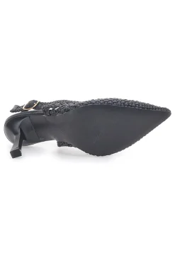 Décolleté Sling-back Nero P588-FIRST LADY Online