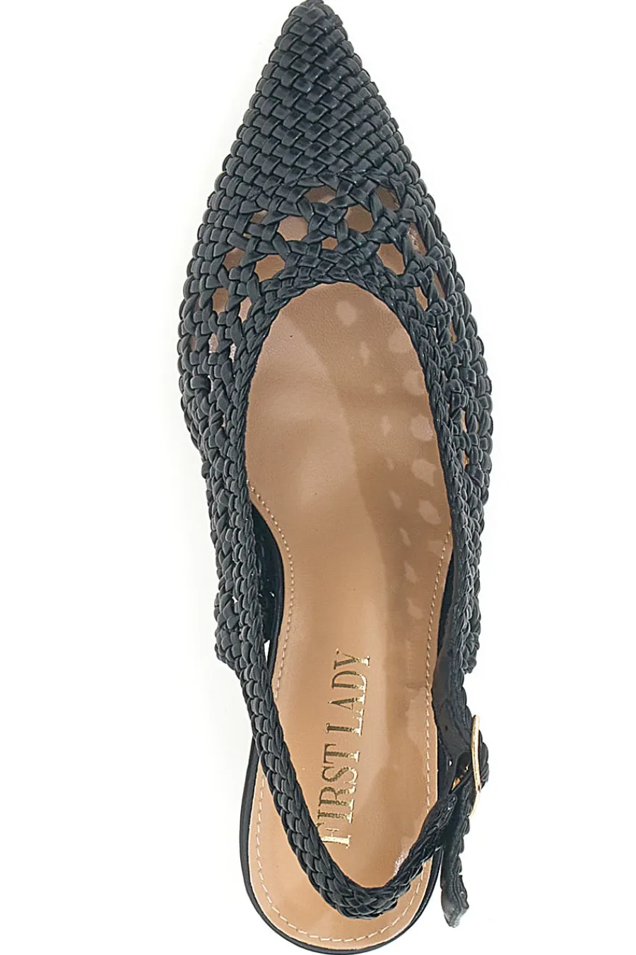 Décolleté Sling-back Nero P588-FIRST LADY Online