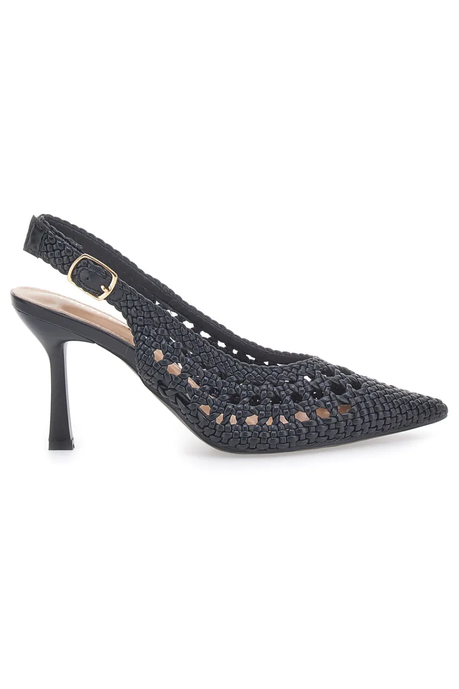 Décolleté Sling-back Nero P588-FIRST LADY Online