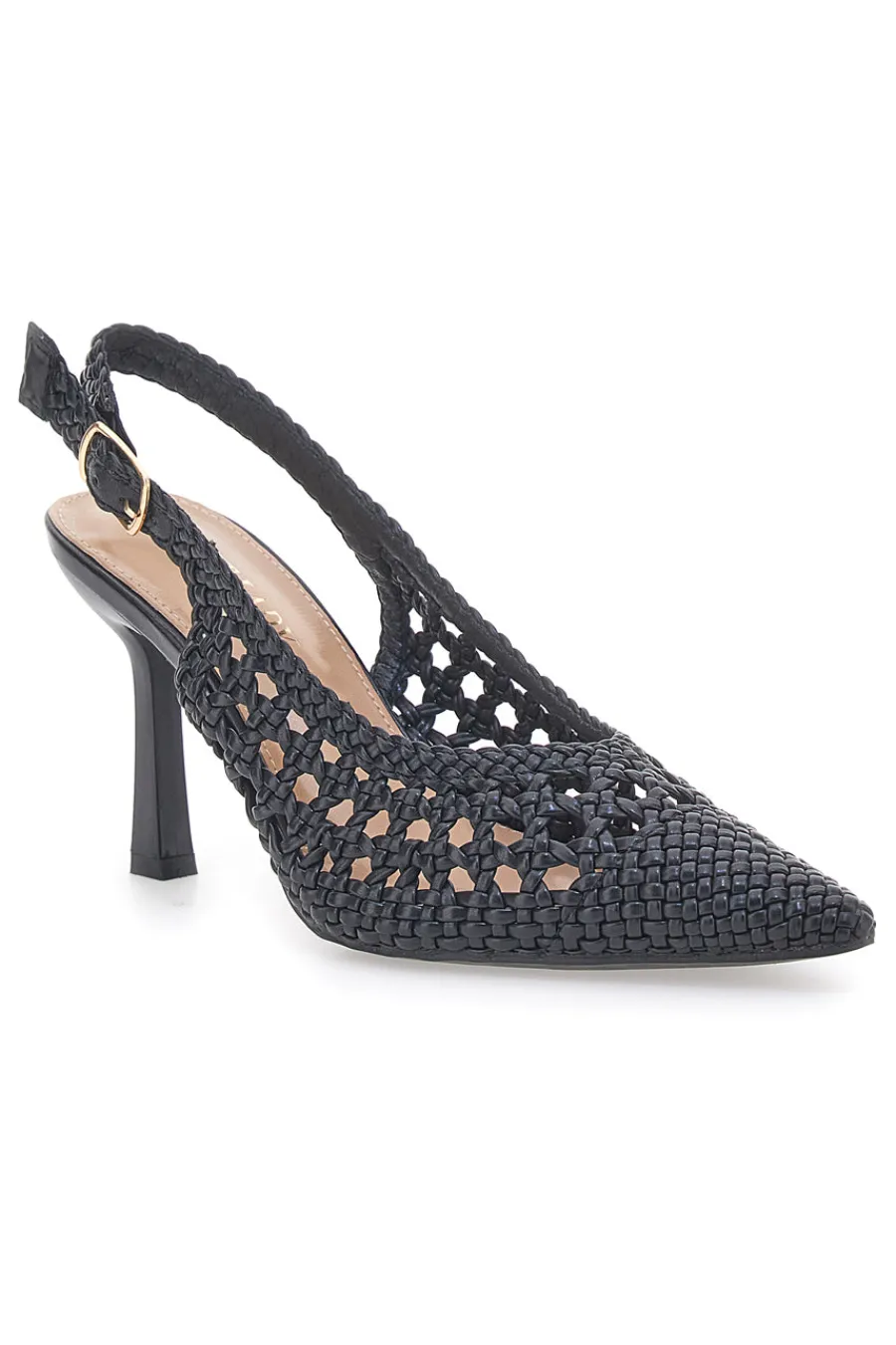 Décolleté Sling-back Nero P588-FIRST LADY Online