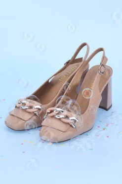 Décolleté Slingback Nude con Fibbia 586-FIRST LADY Sale