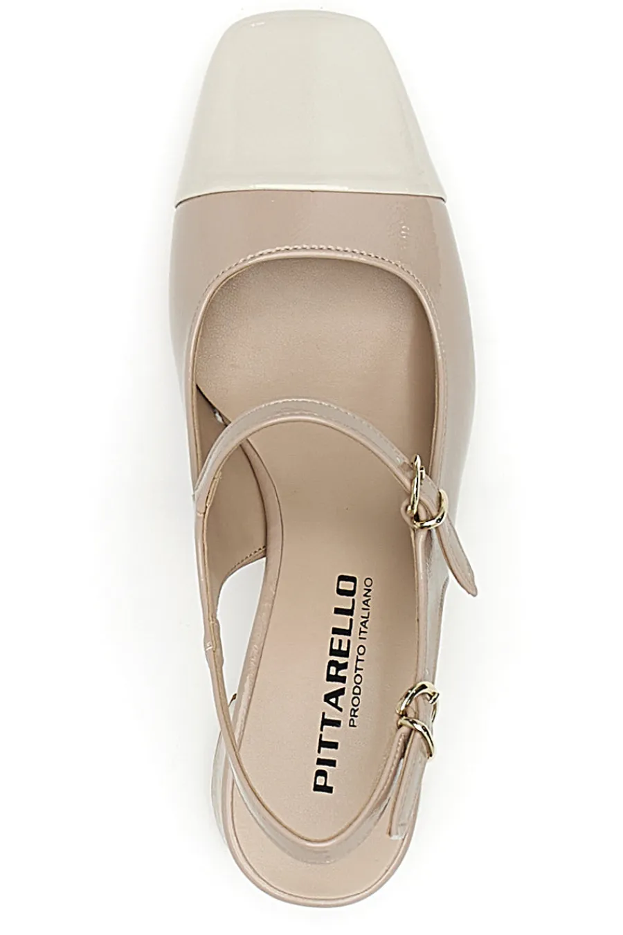 Décolleté Slingback Nude con Tacco a Blocco e Punta Squadrata C508-PITTARELLO Clearance
