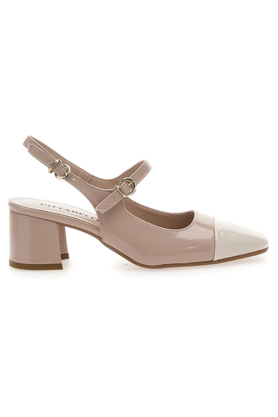 Décolleté Slingback Nude con Tacco a Blocco e Punta Squadrata C508-PITTARELLO Clearance