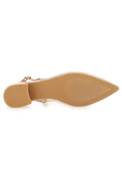 Décolleté Slingback Nude con Tomaia Traforata 883137-MON DIEU Clearance