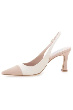 Décolleté slingback Nude Panna con Punta Nude 256-PITTARELLO LOVE Outlet