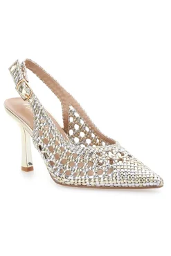 Décolleté Sling-back Oro P588-FIRST LADY New