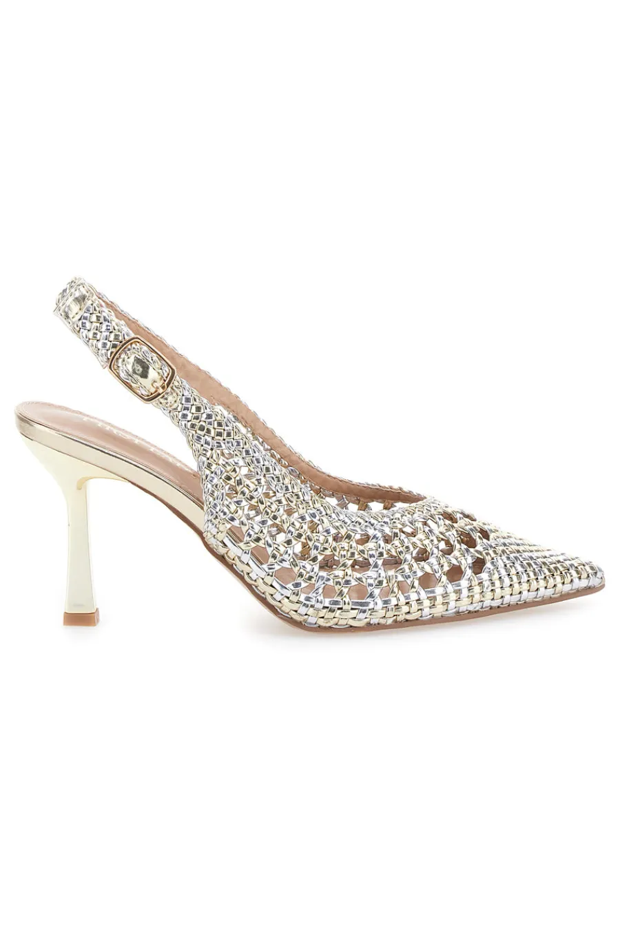 Décolleté Sling-back Oro P588-FIRST LADY New