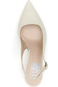 Décolleté Slingback Panna a Punta Made in Italy 503-PITTARELLO LOVE Hot