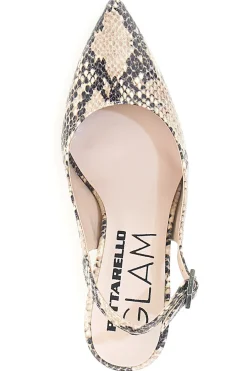 Décolleté slingback pitonata Made in Italy 5173-PITTARELLO GLAM Sale