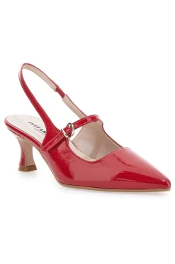 Décolleté Slingback Rosse a Punta Effetto Vernice P507-PITTARELLO Best