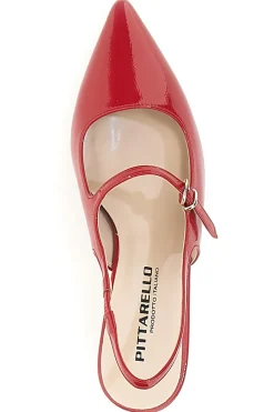 Décolleté Slingback Rosse a Punta Effetto Vernice P507-PITTARELLO Best