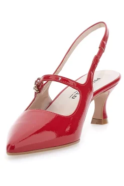 Décolleté Slingback Rosse a Punta Effetto Vernice P507-PITTARELLO Best