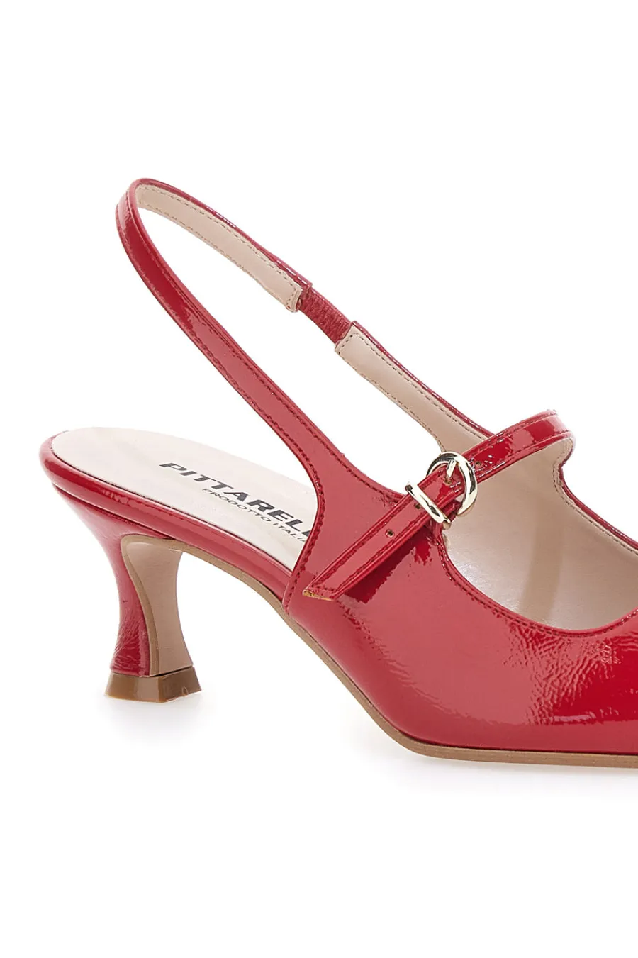 Décolleté Slingback Rosse a Punta Effetto Vernice P507-PITTARELLO Best