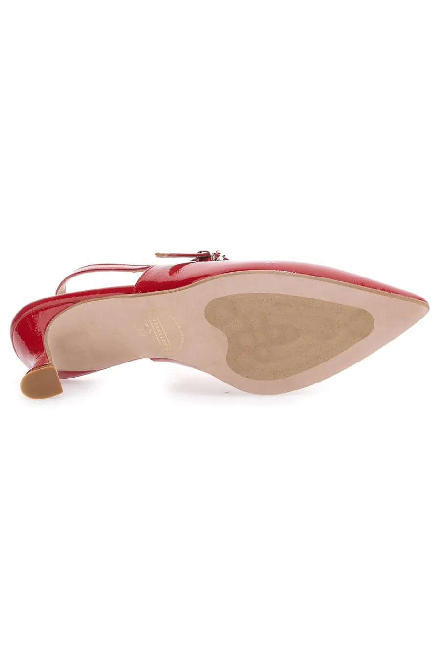 Décolleté Slingback Rosse a Punta Effetto Vernice P507-PITTARELLO Best