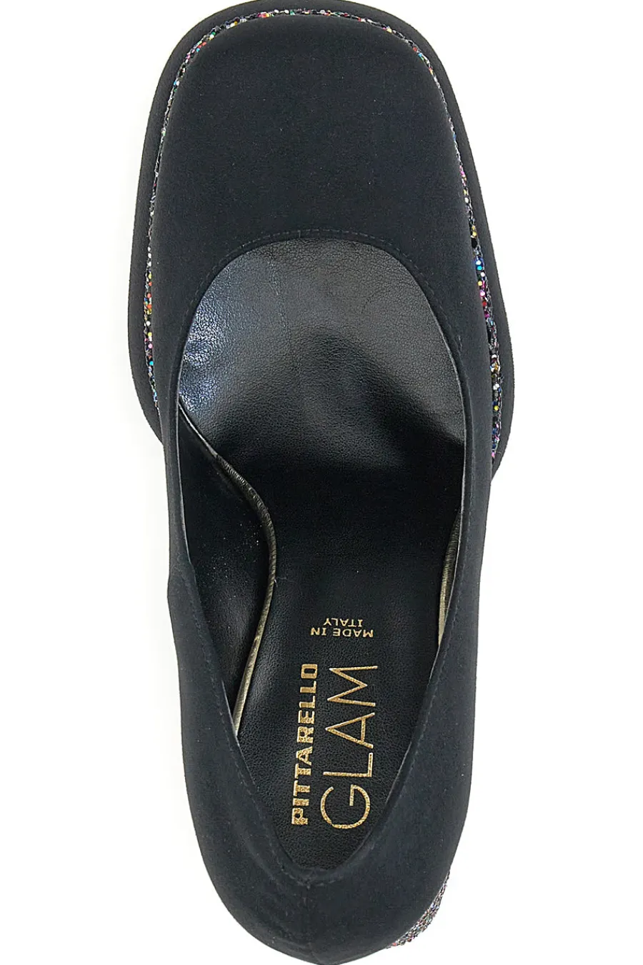 Decollete Platform 3336 Nere con Glitter-PITTARELLO GLAM