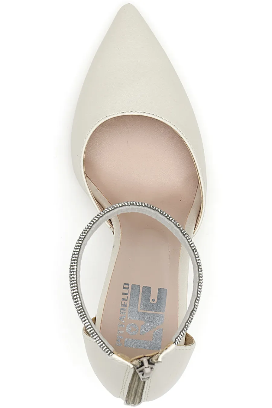 Decolleté Panna Con Cinturino di Strass 709-PITTARELLO LOVE