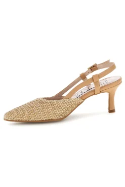 Decolletè slingback beige a punta made in Italy 34394-PITTARELLO GLAM