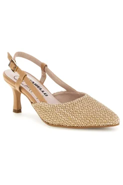 Decolletè slingback beige a punta made in Italy 34394-PITTARELLO GLAM