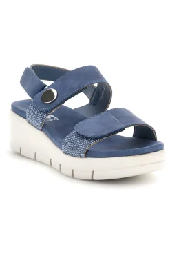 blaue Sandalen mit Keil 4-FIRST ACTIVE Outlet