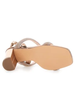 Die ersten 256 Roségold-Sandalen mit Absatz-THE FIRST