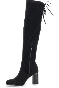 I37224 e Overknee-Stiefel mit Blockabsatz und Schnürung hinten-ENERGY Best