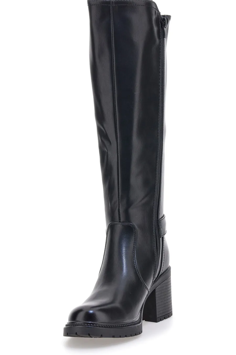 1359 – e Stiefel mit Blockabsatz und elastischem Seitendetail-ENERGY Sale