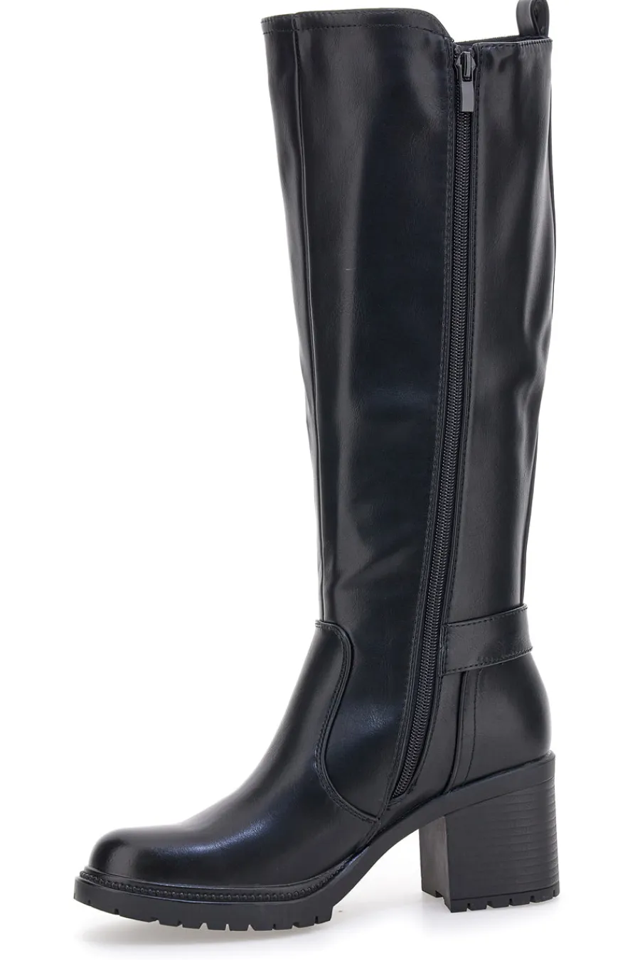 1359 – e Stiefel mit Blockabsatz und elastischem Seitendetail-ENERGY Sale