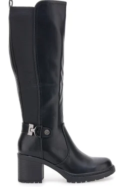 1359 – e Stiefel mit Blockabsatz und elastischem Seitendetail-ENERGY Sale