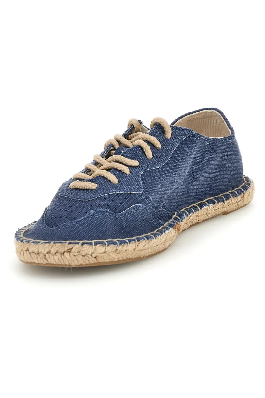 Espadrillas blu con lacci in tessuto Pittarello sun SGMS2508