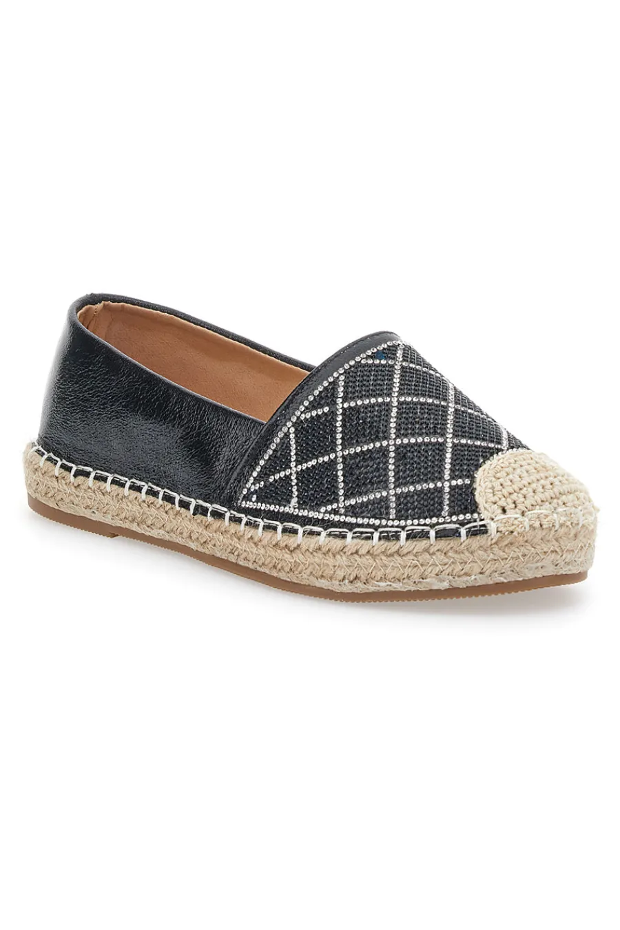 Espadrillas 8055 Nere con strass-PLOCADI Outlet