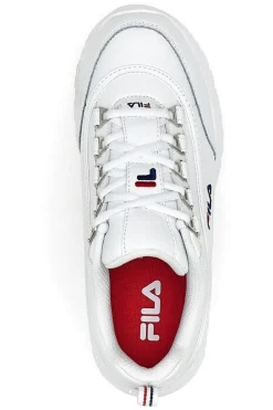 STRADA Teens Chunky Sole White Sneakers-FILA New