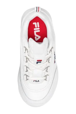 STRADA Teens Chunky Sole White Sneakers-FILA New