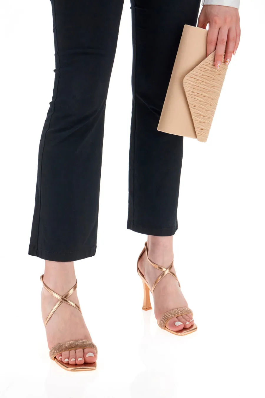 24 RoseGold-Sandalen mit Absatz-FIRST LADY Best