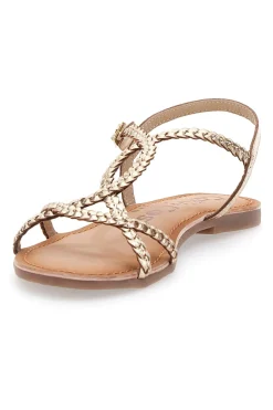 Flache Sandalen aus enem Cafè-Leder kosten 95106-CAFÈ COST