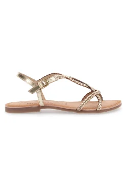 Flache Sandalen aus enem Cafè-Leder kosten 95106-CAFÈ COST