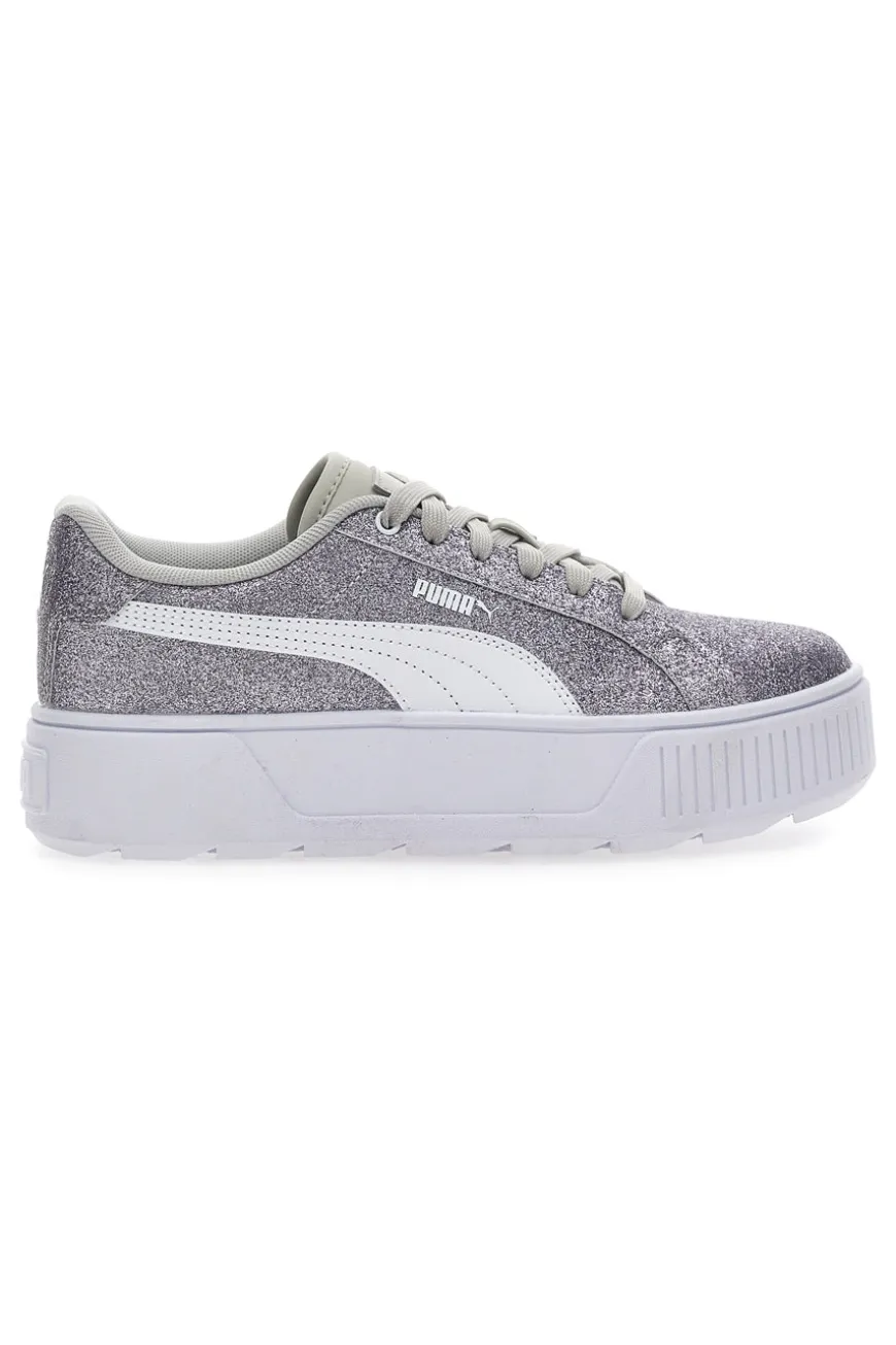 Flatform Karmen Glitz Silver Glitter Sneakers