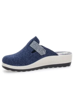 90440W68FR Blaue Hausschuhe mit verstellbarer Schnalle und zweifarbiger Sohle-FLY FLOT Discount
