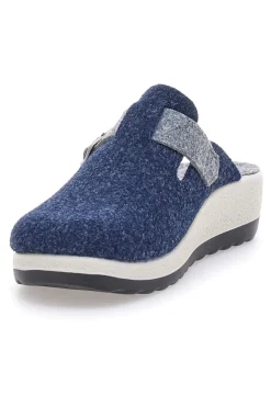 90440W68FR Blaue Hausschuhe mit verstellbarer Schnalle und zweifarbiger Sohle-FLY FLOT Discount