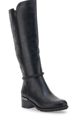 Gianmarco Venturi SV0184 e Stiefel mit Logo und verziertem Absatz-GMV Best